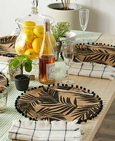 Design Imports Fern Print Round Placemat Set of 6