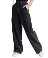 Dkny Jeans Women's High-Rise Wide-Leg Trouser