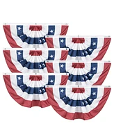 Yescom 1.5x3 Ft Usa Pleated Fan Flag Half Fan Banner American Bunting Decoration 6 Pack