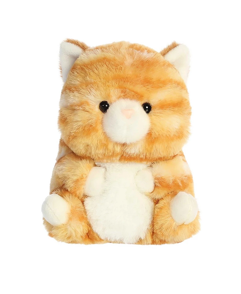 Aurora Mini Gingersnap Kitten Rolly Pet Round Plush Toy Orange 5"