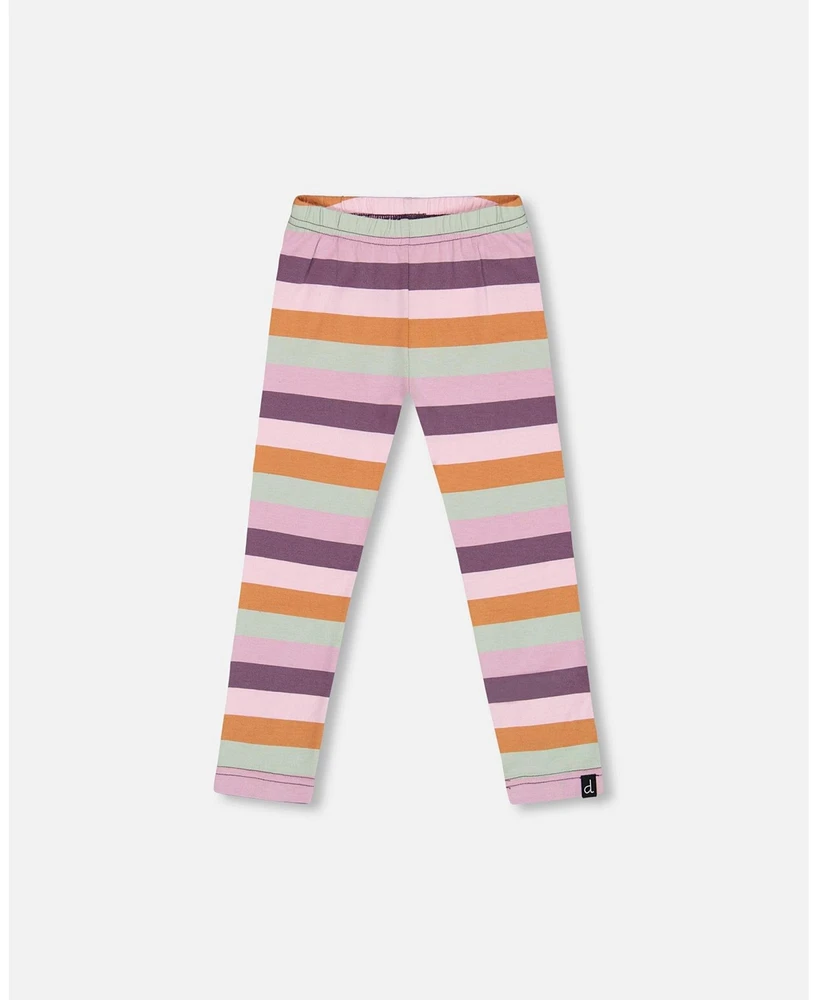 Deux par Little Girls Jersey Leggings Multicolor Stripe - Toddler|Child