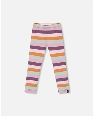 Deux par Little Girls Jersey Leggings Multicolor Stripe - Toddler|Child