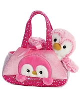 Aurora Small PomPom Penguin Fancy Pals Fashionable Plush Toy Pink 7"