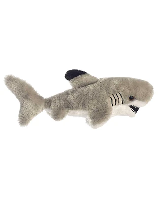 Aurora Small Black Tipped Shark Mini Flopsie Adorable Plush Toy Gray 8"