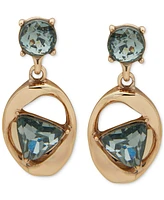 Karl Lagerfeld Paris Gold-Tone Mixed Stone Drop Earrings