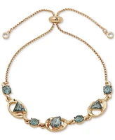 Karl Lagerfeld Paris Gold-Tone Mixed Stone Slider Bracelet