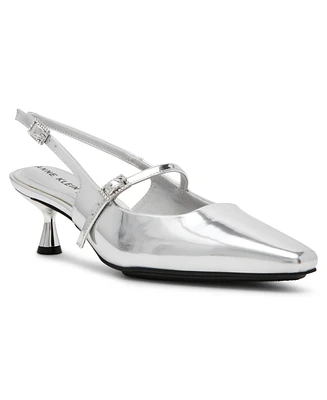 Anne Klein Women's Tyra Mary Jane Slingback Kitten Heel Pumps