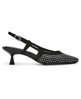 Anne Klein Women's Thia Rhinestone Mesh Slingback Pumps