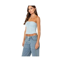 Women's Lacey Knit Tube Top