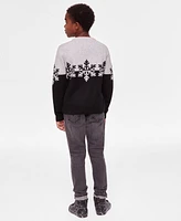 Holiday Lane Big & Little Boys Snowflake Sweater, Created for Macy's