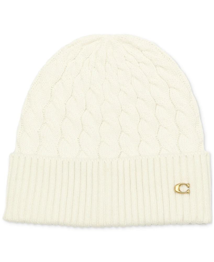 Coach Signature C Cable Knit Beanie