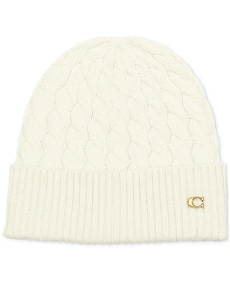 Coach Signature C Cable Knit Beanie