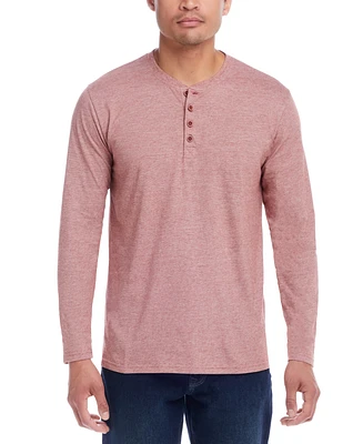 Weatherproof Vintage Men's Micro-stripe Long Sleeve Henley