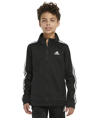 adidas Little Boys Zip Front Iconic Tricot Jacket