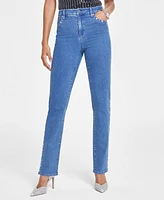 I.n.c. International Concepts Women's High-Rise Rhinestone Jeans, Created for Macy's