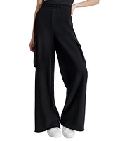 Dkny Jeans Women's Wide-Leg Cargo Sweatpants