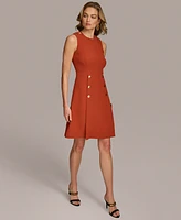 Donna Karan New York Petite Jewel-Neck Sleeveless A-Line Dress