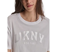 Dkny Sport Women's Varsity Satin Logo T-Shirt