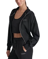 Dkny Sport Women's Rhinestone Logo Full-Zip Hoodie