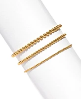 Girls Crew 3 pc. Gold Standard Stretch Beaded Bracelet Set