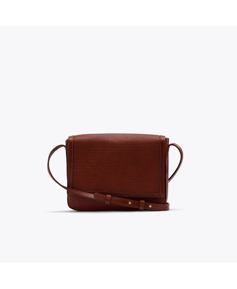 Nisolo Clara Crossbody Woven Brandy