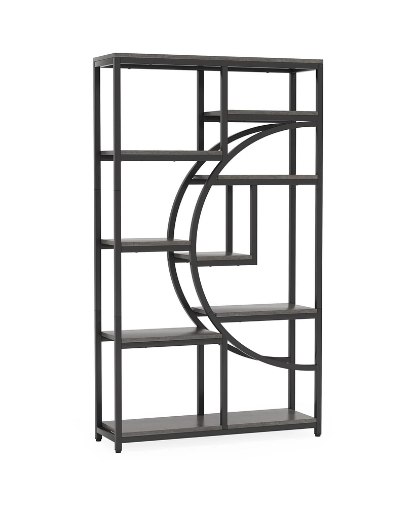 Tribesigns Bookshelf 5 Tier Etagere Bookcase, Freestanding Tall Bookshelves Display Shelf Storage Organizer with 9