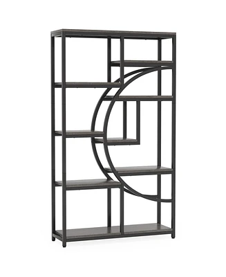 Tribesigns Bookshelf 5 Tier Etagere Bookcase, Freestanding Tall Bookshelves Display Shelf Storage Organizer with 9