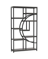 Tribesigns Bookshelf 5 Tier Etagere Bookcase, Freestanding Tall Bookshelves Display Shelf Storage Organizer with 9