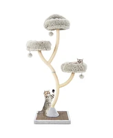 Slickblue 70" Tall Cat Tree 4-Layer Cat Tower with 3 Perches and Dangling Balls