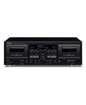 Teac W-1200 Dual Cassette Player and Recorder with Pitch Control, Mic Input, and Usb Out for Recording to Pc