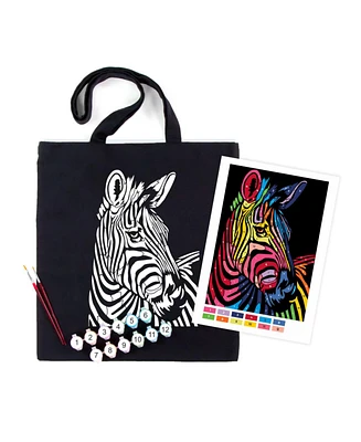 Rosa ROSATalent: Eco-Friendly Cotton Ecobag Coloring Kit – Bright Zebra (220 Gsm, 38x42 cm) - Assorted Pre