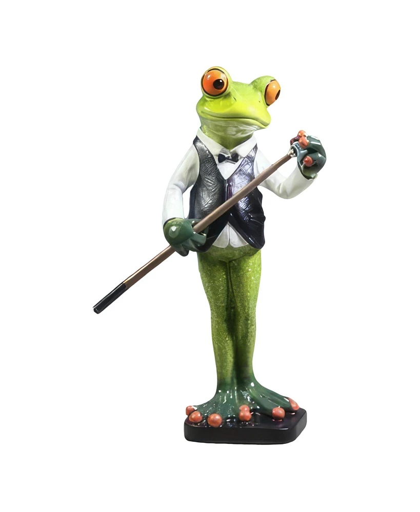 Fc Design 6.75"H Frog Pool Player Figurine Decoration Home Decor Perfect Gift for House Warming, Holidays and Birthdays