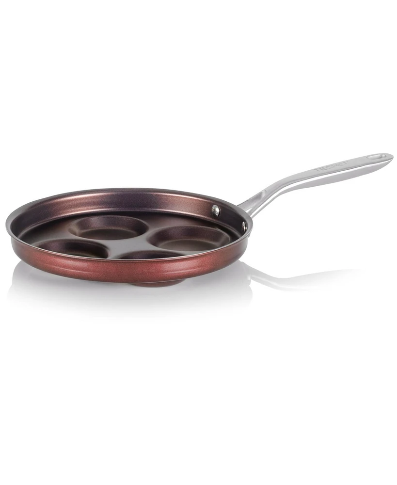 Techef Eggcelente Pan, Swedish Pancake Pan, Plett Pan, Multi Egg Pan, 4-Cup Egg Frying Pan, Nonstick Egg Cooker Pan