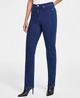 I.n.c. International Concepts Women's High-Rise Straight-Leg Jeans, Created for Macy's