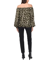 Vince Camuto Women's Printed Off-The-Shoulder Top