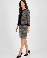 Kasper Women's Plaid Framed Jacket