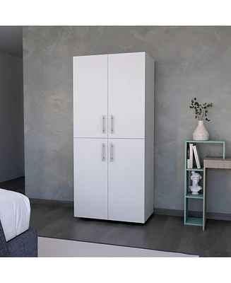 Fm Furniture Hazel Armoire in melamine with 2 doors