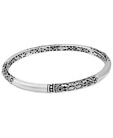 Devata Bali Filigree Bangle Bracelet in Sterling Silver