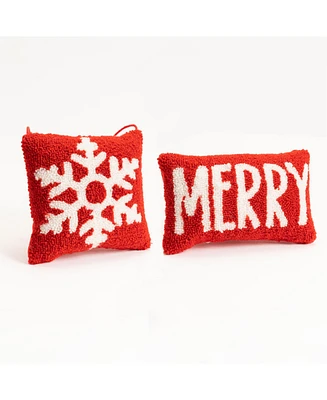 Slickblue Snowflake and Merry Pillow (Set of 2)