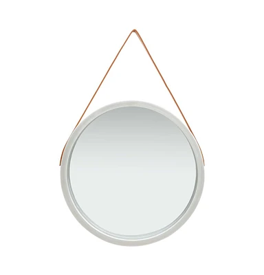 vidaXL Wall Mirror with Strap 23.6" Silver