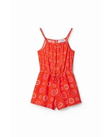 Desigual Girls Girls's Strappy geometric playsuit