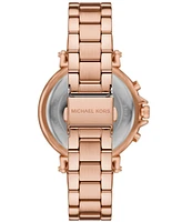 Michael Kors Women's Maren Chronograph Rose Gold-Tone Stainless Steel Watch 40mm