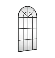 vidaXL Wall Mirror Black 15.7"x31.5" Arch Iron