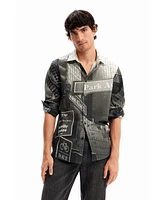 Desigual Men's Poplin Nyc shirt