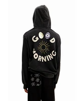 Desigual Men's Patchwork message hoodie