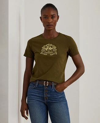 Lauren Ralph Women's Embroidered Crest Tee