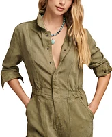 Lucky Brand Women's Cinched-Waist Utility Coveralls