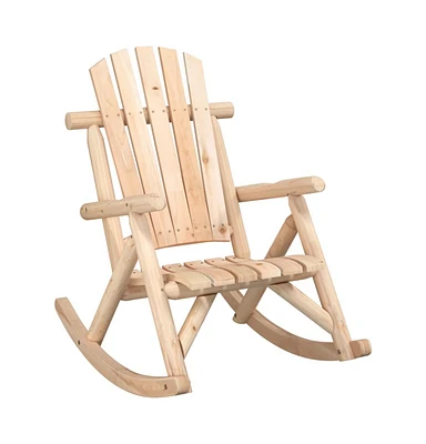 vidaXL Patio Rocking Chair 27.2"x37.8"x39.8" Solid Wood Spruce