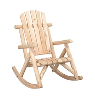 vidaXL Patio Rocking Chair 27.2"x37.8"x39.8" Solid Wood Spruce