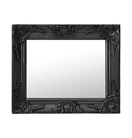 vidaXL Wall Mirror Baroque Style19.7"x15.7" Black